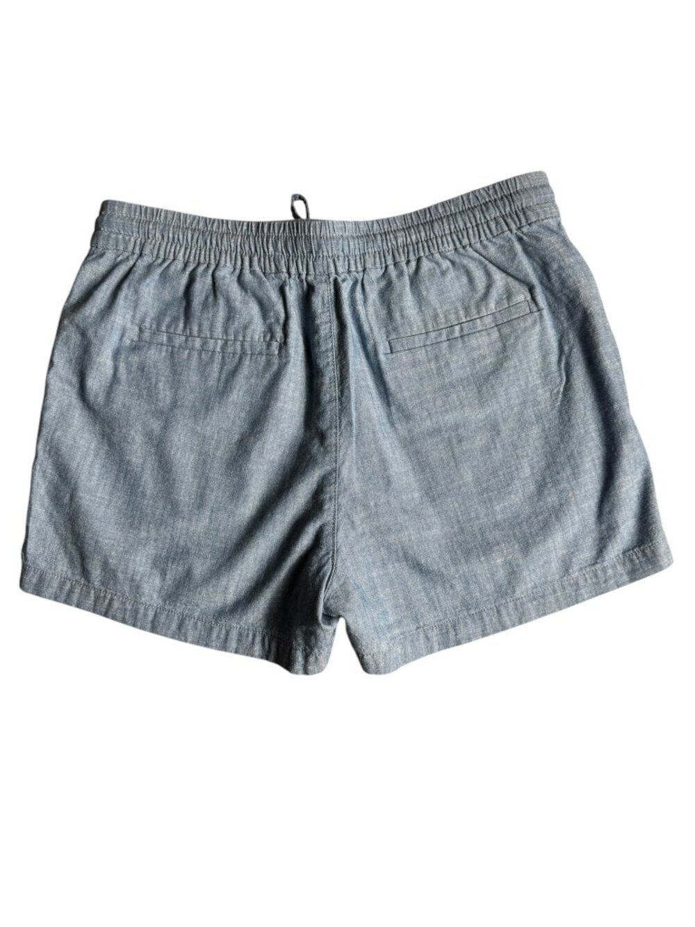 J. Crew Chambray Drawstring Shorts Size Small CR108 Blue Cotton Pull-On - Picture 4 of 7